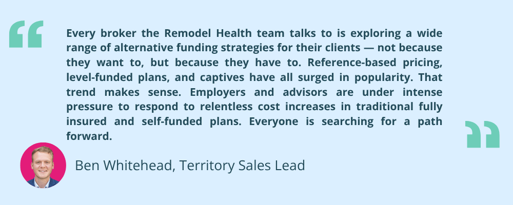 Ben Whitehead quote alternative health plan funding - Part 2